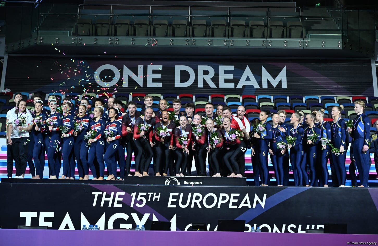 Завершились соревнования смешанных команд на чемпионате Европы по "TeamGym" в Баку