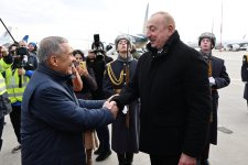 President Ilham Aliyev arrives in Russia (PHOTO/VIDEO)