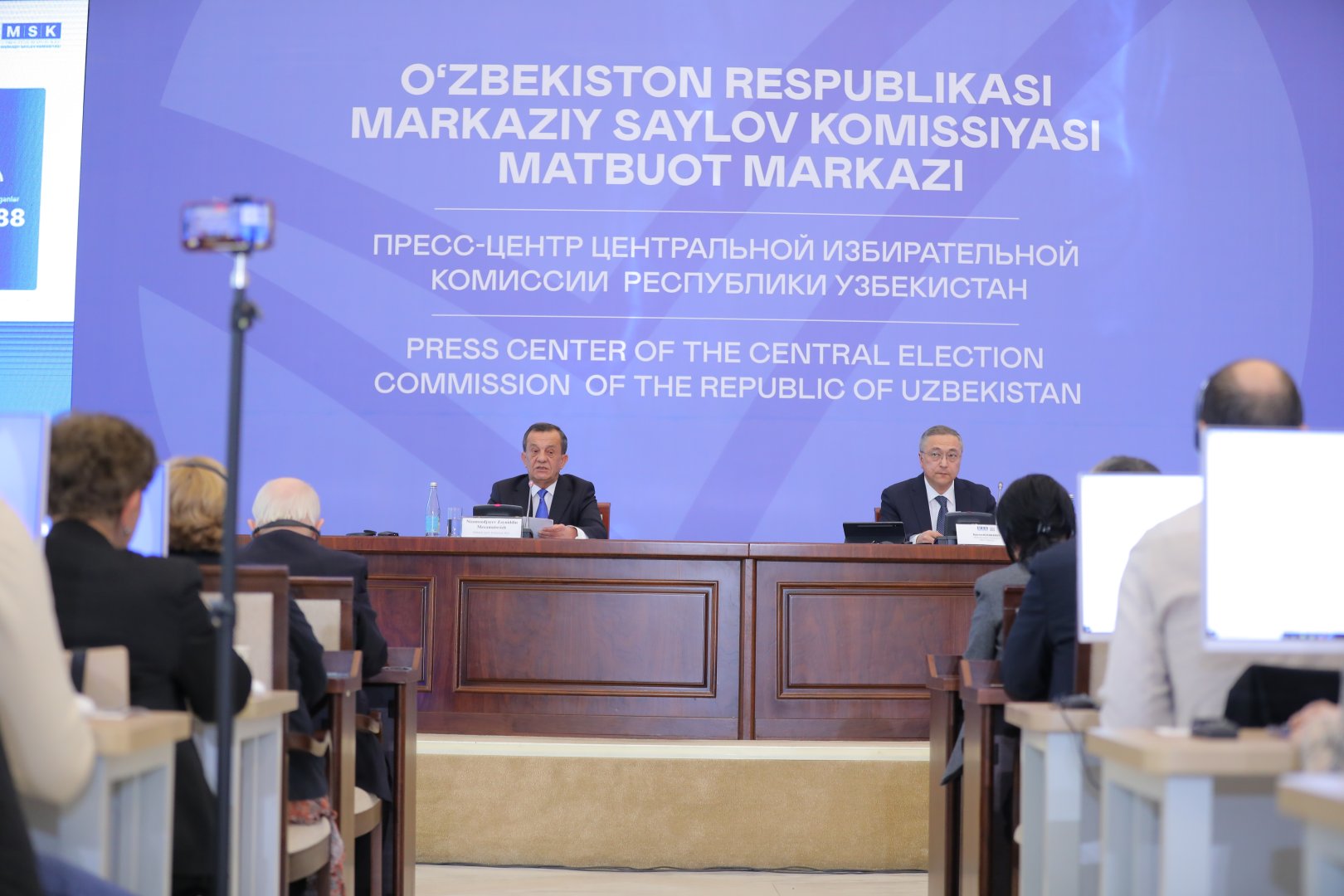 Uzbekistan's CEC on preliminary results of parliamentary election - Trend's report from Tashkent (PHOTO)