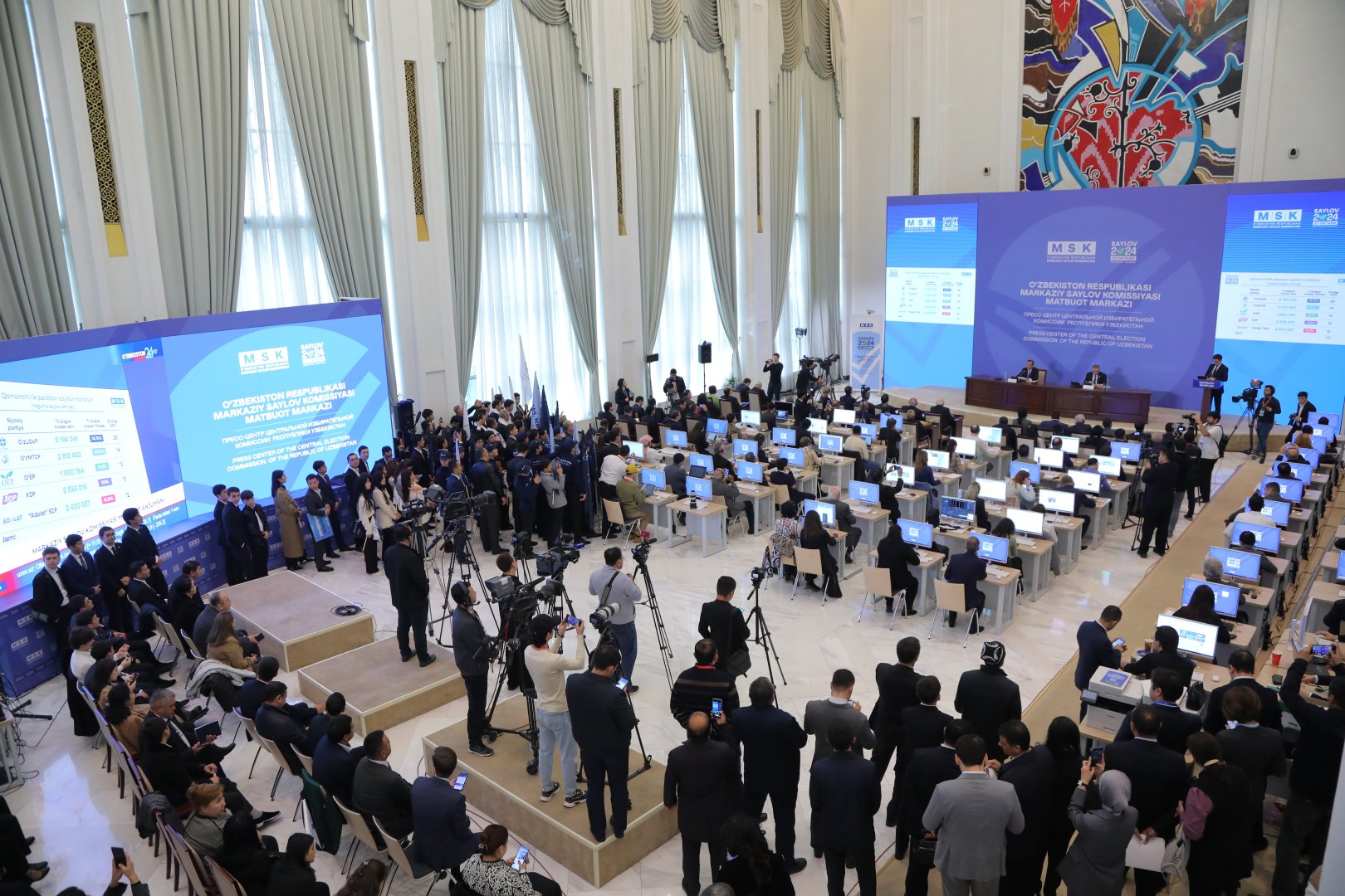 Uzbekistan's CEC on preliminary results of parliamentary election - Trend's report from Tashkent (PHOTO)