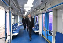 President Ilham Aliyev inspects new-generation metro trains assembled in Baku (PHOTO/VIDEO)