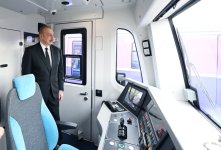 President Ilham Aliyev inspects new-generation metro trains assembled in Baku (PHOTO/VIDEO)