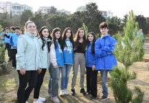 Вице-президент Фонда Гейдара Алиева Лейла Алиева приняла участие в акции по посадке деревьев в Сабунчинском районе города Баку (ФОТО)