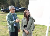Вице-президент Фонда Гейдара Алиева Лейла Алиева приняла участие в акции по посадке деревьев в Сабунчинском районе города Баку (ФОТО)