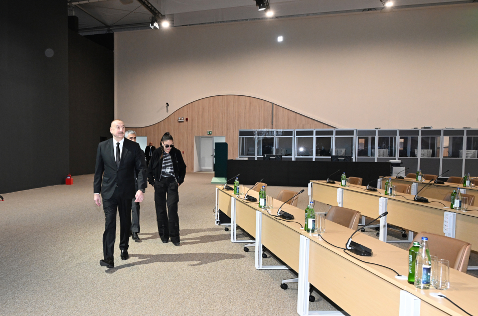 President Ilham Aliyev, First Lady Mehriban Aliyeva review facilities created for COP29 at Baku Olympic Stadium area (PHOTO/VIDEO)