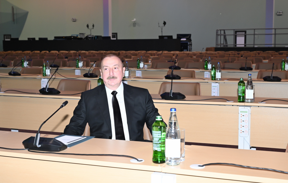President Ilham Aliyev, First Lady Mehriban Aliyeva review facilities created for COP29 at Baku Olympic Stadium area (PHOTO/VIDEO)