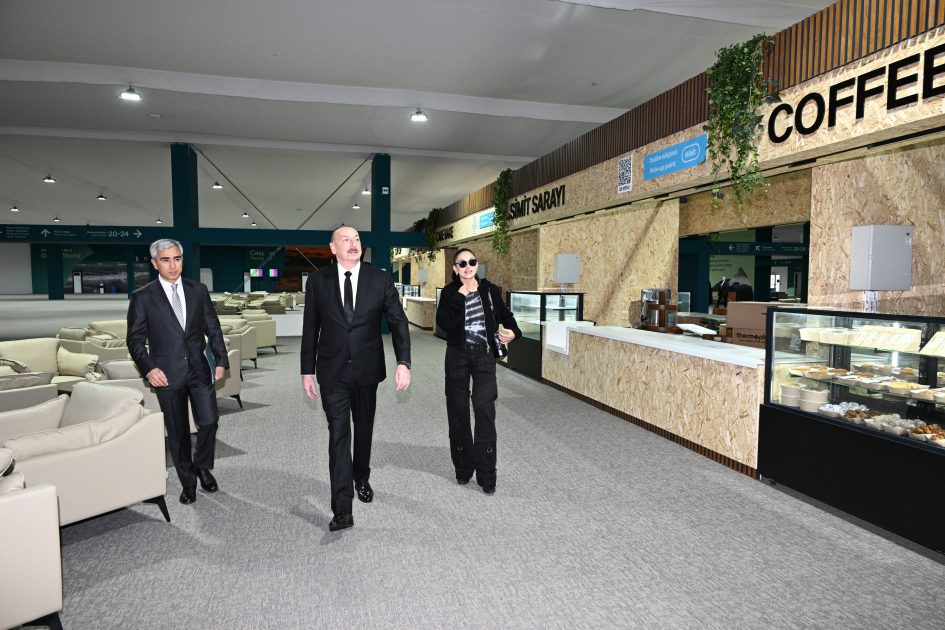 President Ilham Aliyev, First Lady Mehriban Aliyeva review facilities created for COP29 at Baku Olympic Stadium area (PHOTO/VIDEO)