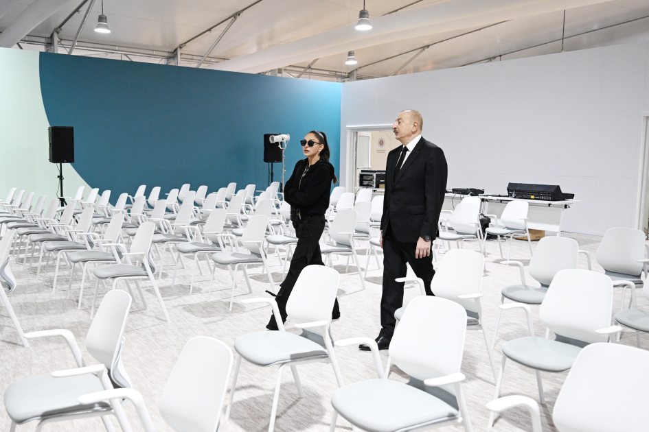 President Ilham Aliyev, First Lady Mehriban Aliyeva review facilities created for COP29 at Baku Olympic Stadium area (PHOTO/VIDEO)
