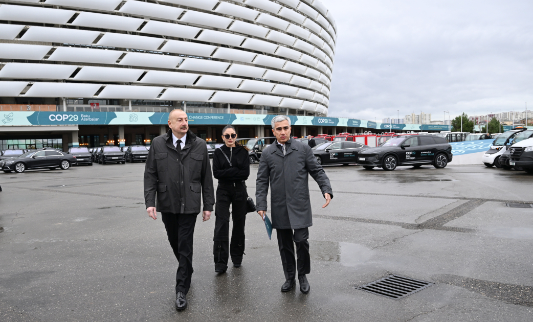 President Ilham Aliyev, First Lady Mehriban Aliyeva review facilities created for COP29 at Baku Olympic Stadium area (PHOTO/VIDEO)