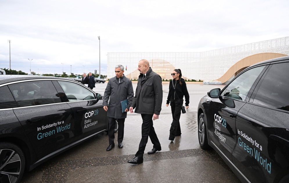 President Ilham Aliyev, First Lady Mehriban Aliyeva review facilities created for COP29 at Baku Olympic Stadium area (PHOTO/VIDEO)