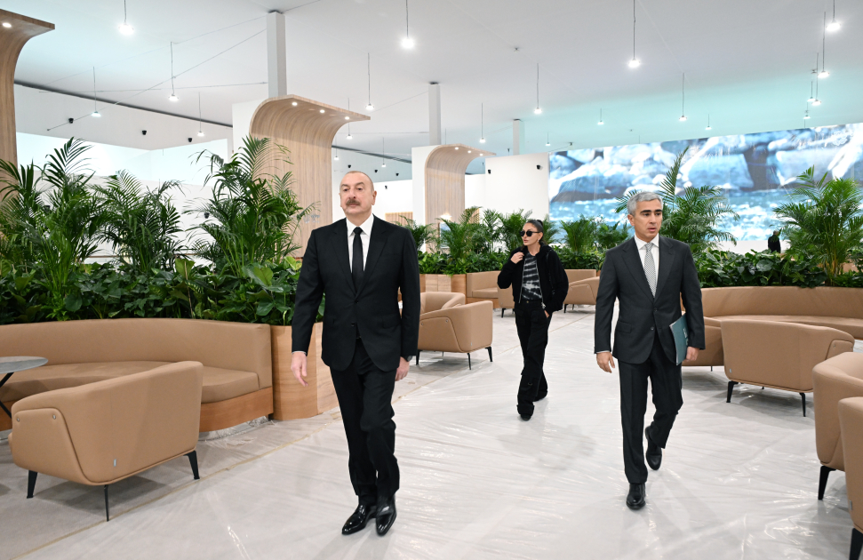 President Ilham Aliyev, First Lady Mehriban Aliyeva review facilities created for COP29 at Baku Olympic Stadium area (PHOTO/VIDEO)