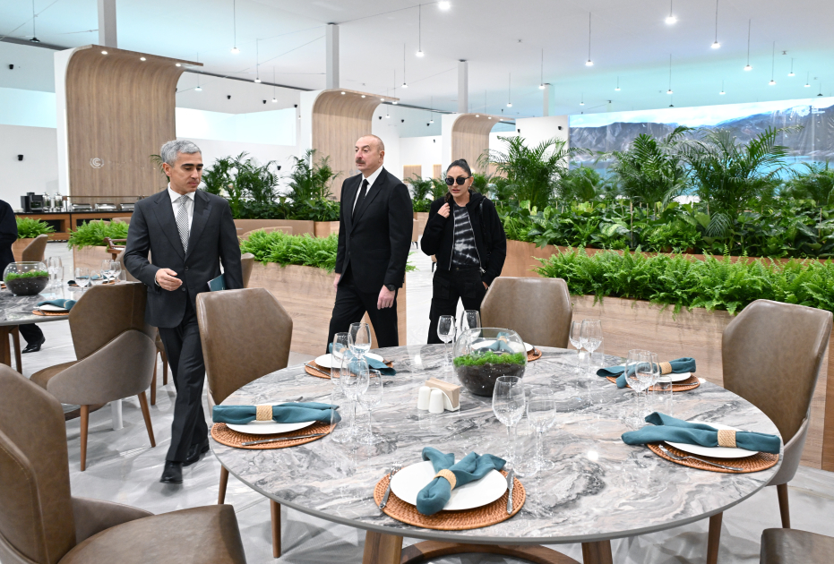 President Ilham Aliyev, First Lady Mehriban Aliyeva review facilities created for COP29 at Baku Olympic Stadium area (PHOTO/VIDEO)