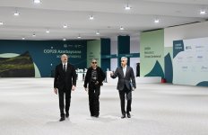 President Ilham Aliyev, First Lady Mehriban Aliyeva review facilities created for COP29 at Baku Olympic Stadium area (PHOTO/VIDEO)
