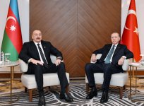 В Бишкеке состоялась встреча Президента Ильхама Алиева и Президента Турции Реджепа Тайипа Эрдогана (ФОТО/ВИДЕО)
