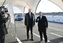 Президент Ильхам Алиев принял участие в открытии новой автомобильной дороги Бёюкшор-Пиршаги (ФОТО/ВИДЕО)