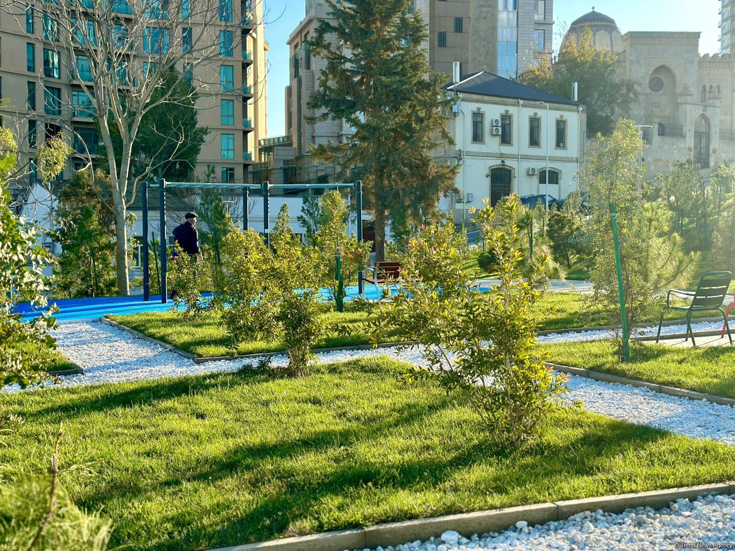 Фотосессия из парка, созданного на бывшей "Советской" в Баку