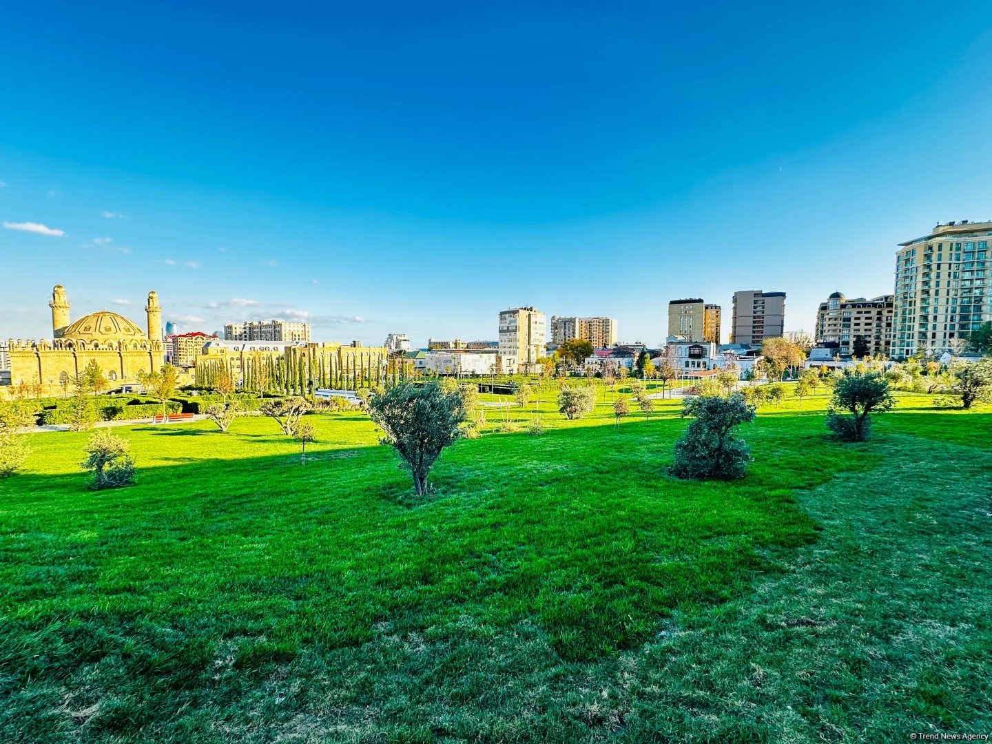Фотосессия из парка, созданного на бывшей "Советской" в Баку
