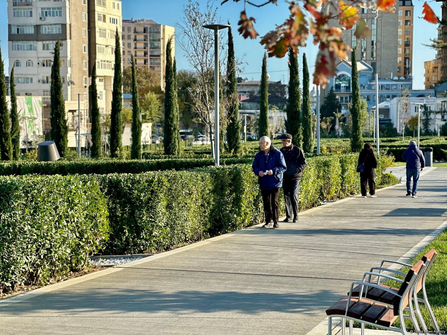 Фотосессия из парка, созданного на бывшей "Советской" в Баку
