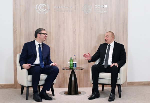 President Ilham Aliyev meets with Serbian President (PHOTO/VIDEO)