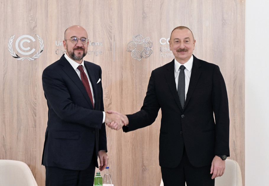 President Ilham Aliyev meets with President of the European Council (PHOTO/VIDEO)