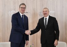 Президент Ильхам Алиев встретился с Президентом Сербии (ФОТО/ВИДЕО)