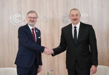 Президент Ильхам Алиев встретился с премьер-министром Чехии (ФОТО/ВИДЕО)