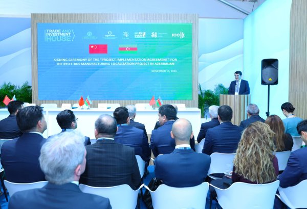 Azerbaijan, Chinese BYD company seal deal on e-bus manufacturing localization (PHOTO)