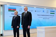 С участием Президента Ильхама Алиева и Президента Шавката Мирзиёева состоялось открытие по видеосвязи швейной фабрики в Ханкенди (ФОТО)