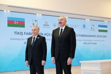 С участием Президента Ильхама Алиева и Президента Шавката Мирзиёева состоялось открытие по видеосвязи швейной фабрики в Ханкенди (ФОТО)