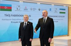 С участием Президента Ильхама Алиева и Президента Шавката Мирзиёева состоялось открытие по видеосвязи швейной фабрики в Ханкенди (ФОТО)