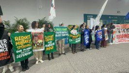 В рамках COP29 в Баку прошла акция с требованием справедливого формирования климатического финансирования (ФОТО/ВИДЕО)