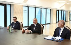Президент Ильхам Алиев встретился с президентами международных федераций каноэ, гребного спорта и гребли на лодках «Дракон» (ФОТО/ВИДЕО)