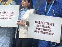 Бакинская инициативная группа провела акцию протеста против ядерных испытаний на колониальных территориях (ФОТО)
