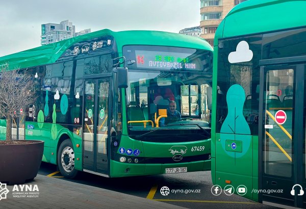 How many buses in Azerbaijan's Nakhchivan run on electricity?