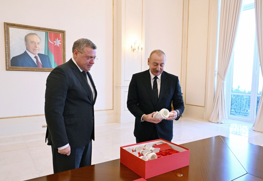 Президент Ильхам Алиев принял губернатора Астраханской области Российской Федерации (ФОТО/ВИДЕО)