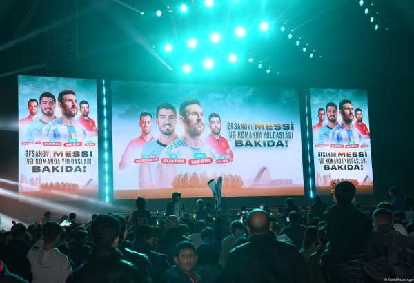 Azerbaijan's Baku plays host to illustrious Lionel Messi and his stellar squad (PHOTO)