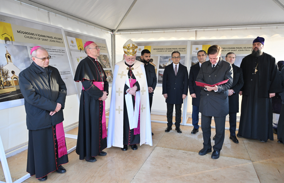 Baku hosts ceremony to consecrate territory for new church dedicated to Saint John Paul II (PHOTO)