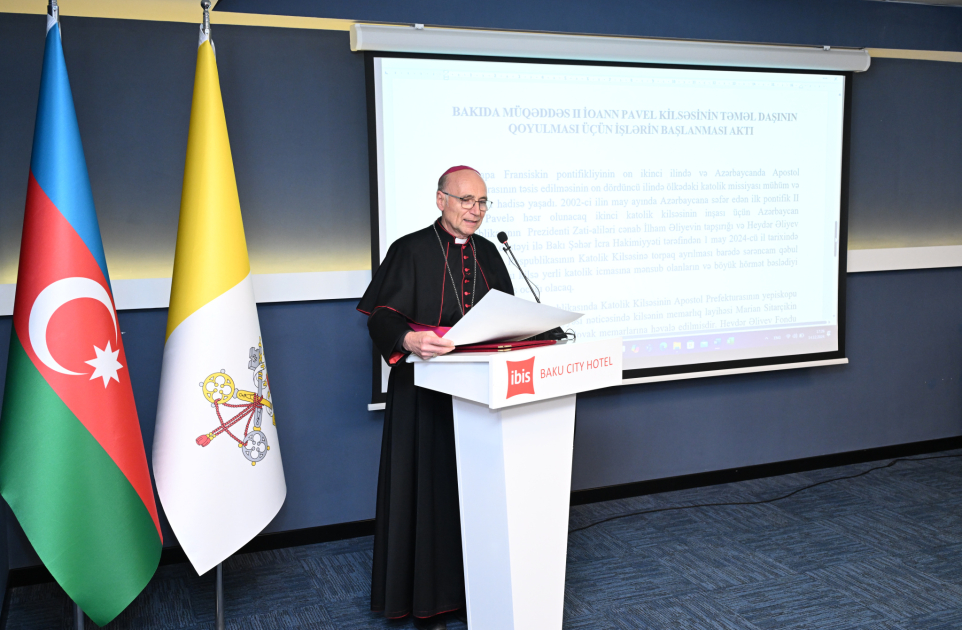 Baku hosts reception on blessing of grounds and laying foundation stone of new church dedicated to Saint John Paul II (PHOTO)