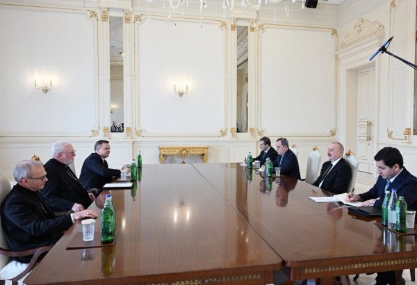 President Ilham Aliyev receives Holy See's Secretary for Relations with States and Int'l Organizations (PHOTO/VIDEO)