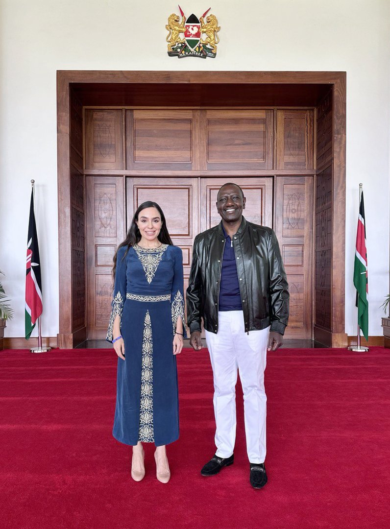 VP of Heydar Aliyev Foundation Leyla Aliyeva meets with Kenyan President (PHOTO)