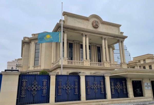 Kazakhstan's embassy in Baku downs its flag due to mourning day in Azerbaijan