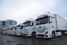 Из Азербайджана в Сирию отправился первый караван с гуманитарной помощью (ФОТО/ВИДЕО)