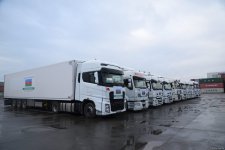 Из Азербайджана в Сирию отправился первый караван с гуманитарной помощью (ФОТО/ВИДЕО)