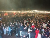 Жители Ханкенди встретили Новый год фейерверком
