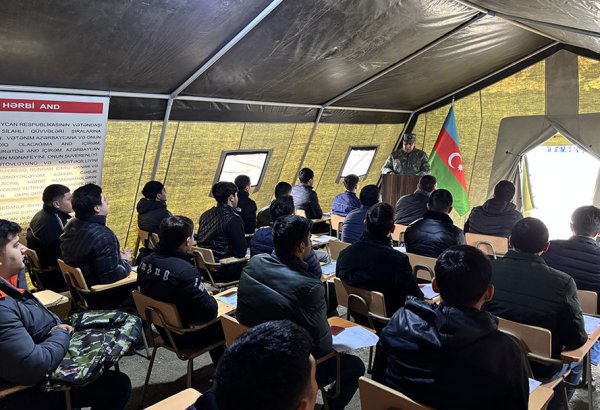 Azerbaijani army conducts regular training camps with conscripts (PHOTO)