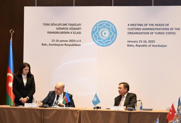 Azerbaijan's Baku hosts signing of protocol at 10th meeting of heads of OTS customs administrations (PHOTO)