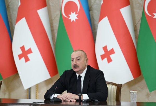 Georgia and Azerbaijan successfully play role of bridge between Europe and Asia - President Ilham Aliyev (FULL SPEECH)