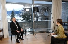 Президент Ильхам Алиев дал интервью китайскому телеканалу CGTN в Давосе (ФОТО/ВИДЕО)