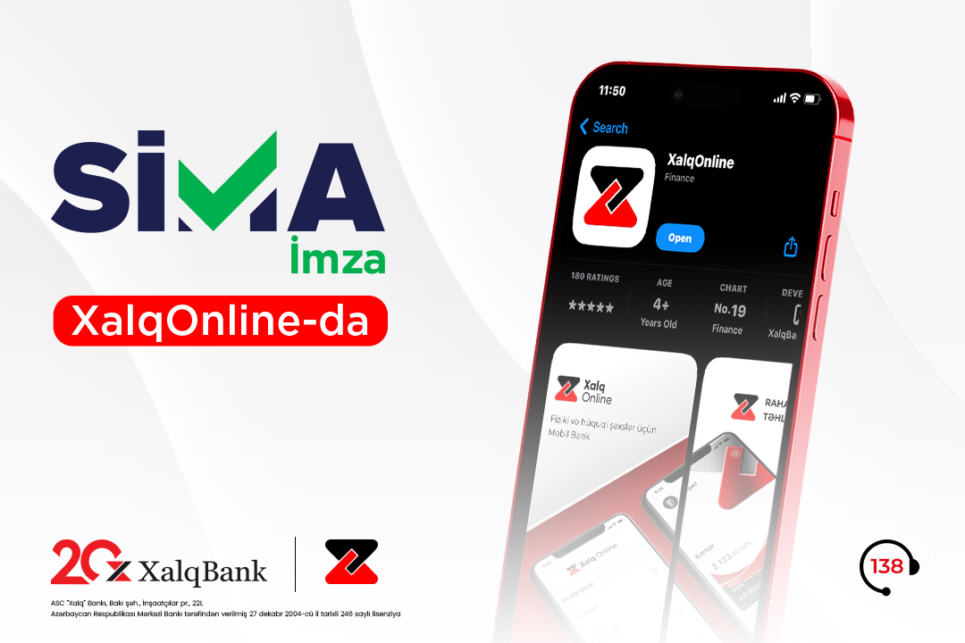 «SİMA İmza» интегрирована в систему XalqOnline