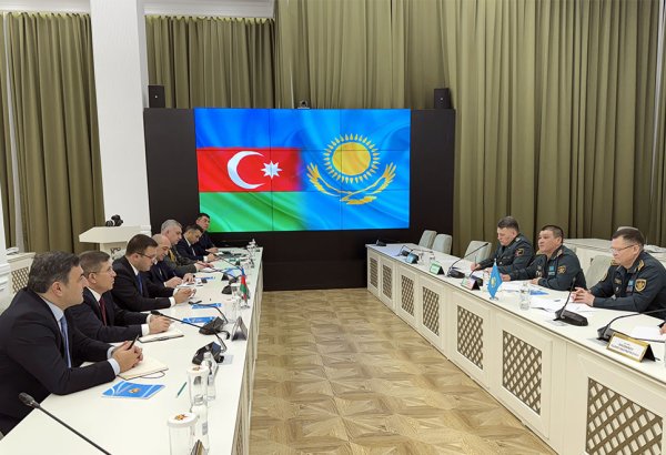 Azerbaijan, Kazakhstan brainstorm military cooperation issues (PHOTO)